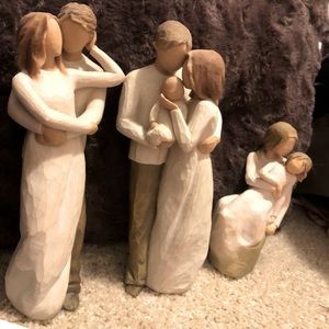 3 Willow Tree Figurines “Together” “Our Gift” & “Mother Daughter”